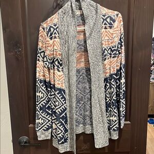 Pink Rose Multicolor Knit Cardigan